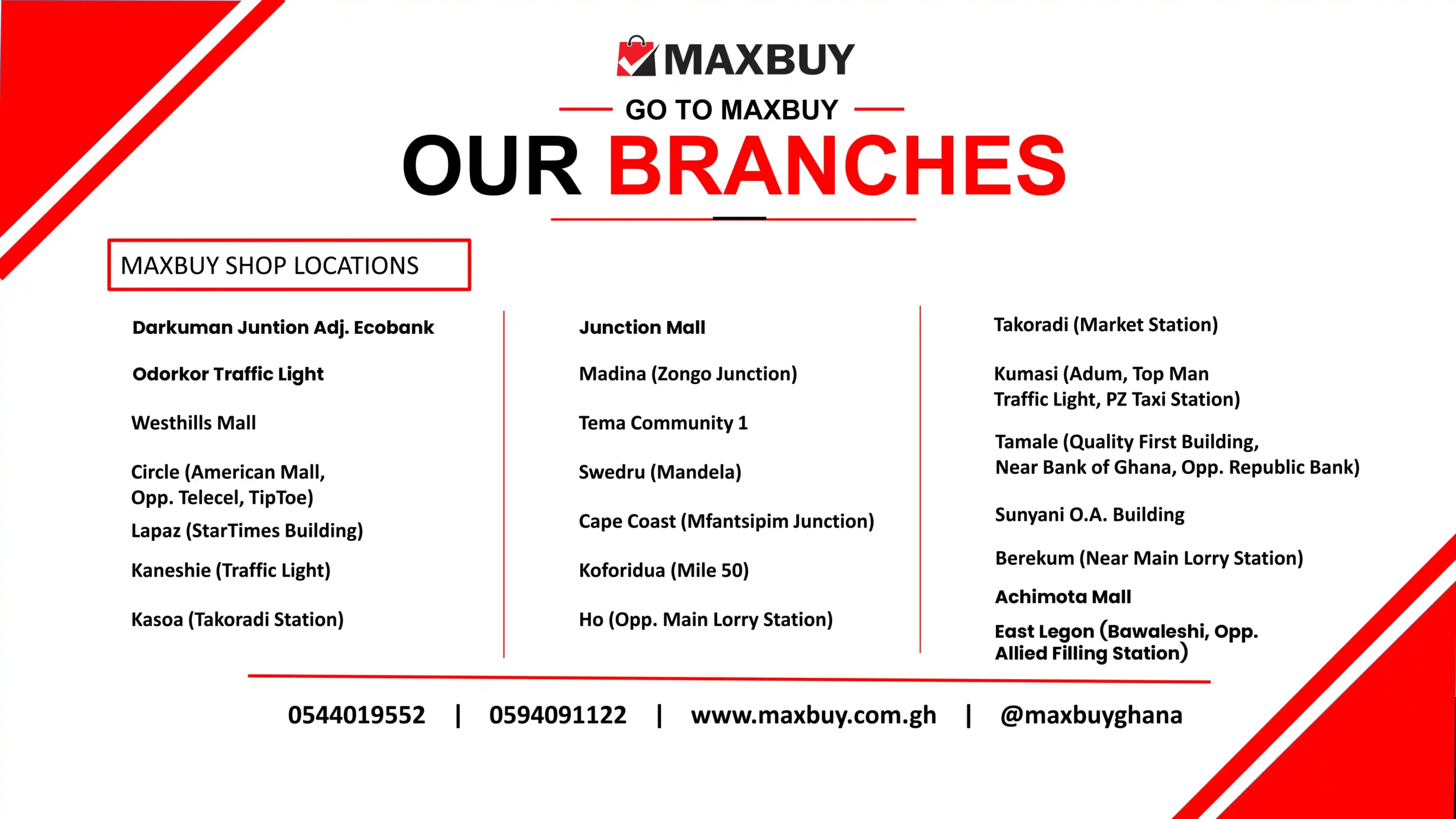 MAXBUY Shop Locations