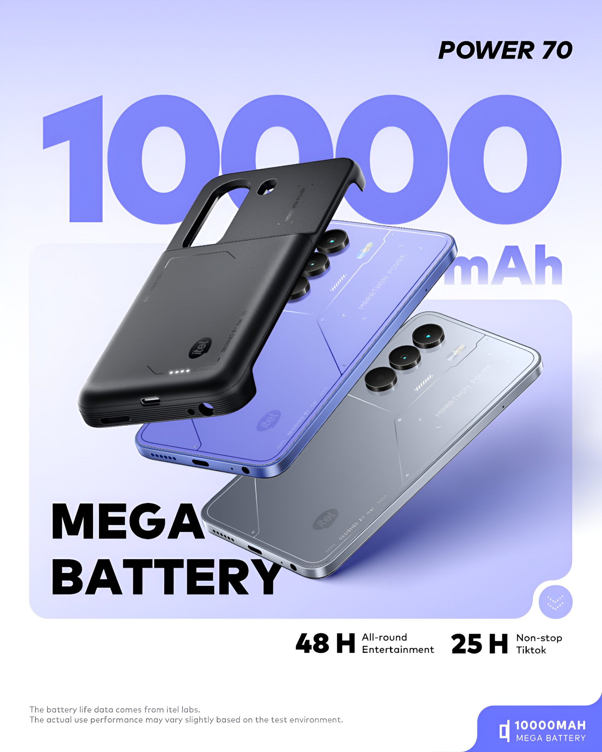 Itel Power 70 –128+4GB (Mega Battery) - Image 3